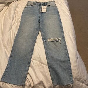 Zara high rise ankle jeans, size 4, NWT